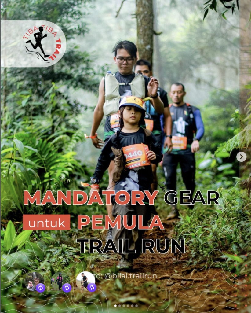 Mandatory gear untuk pemula trail run. Simpan dulu, siapin sebelum start.